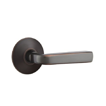 Emtek Sion Lever Left Hand Dummy Pair with Modern Rose for 1-1/4" to 2" Door Oil Rubbed Bronze Finish PR 5057SIOUS10BLH